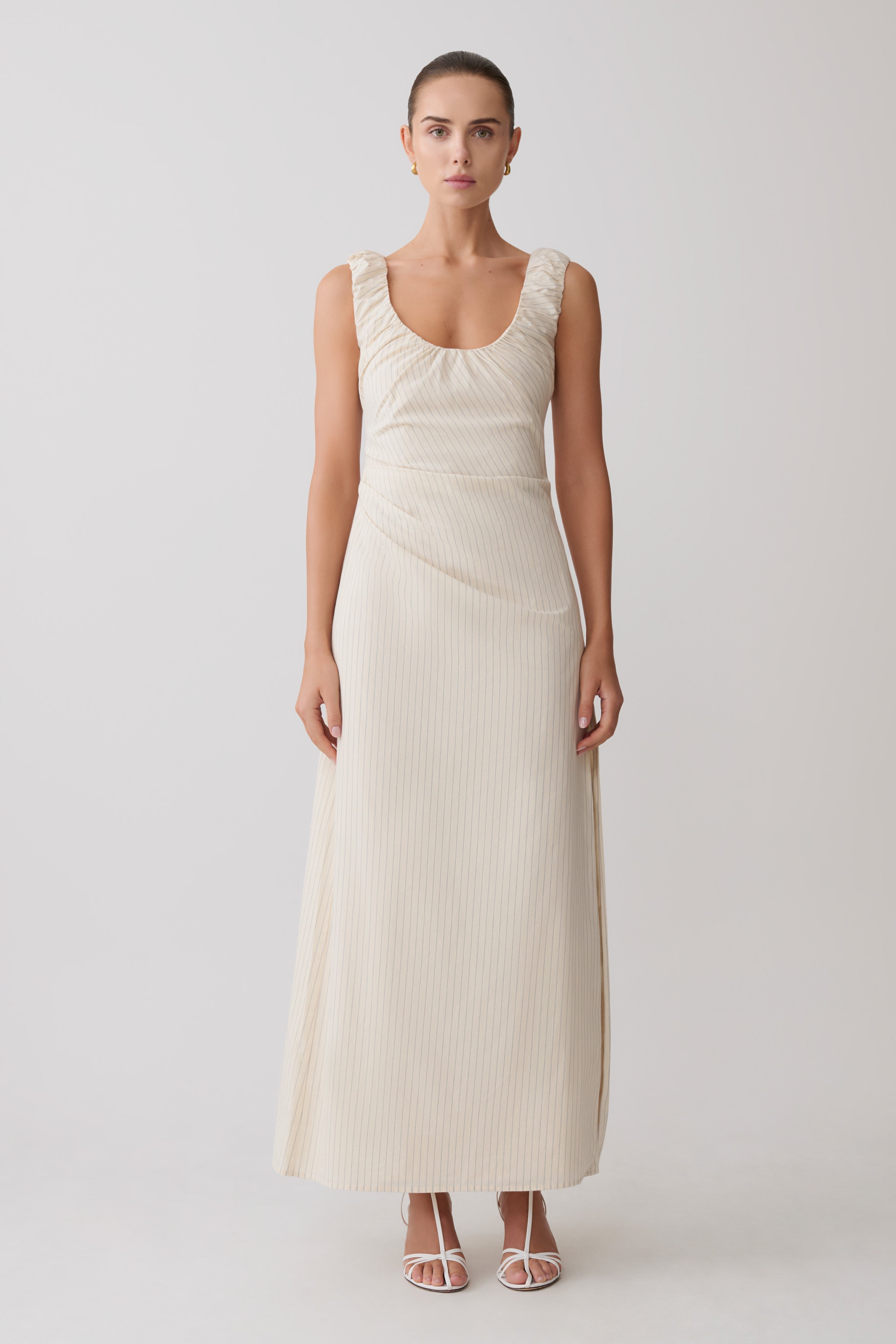 Anisa Scoop Neck Maxi Dress - Stripe