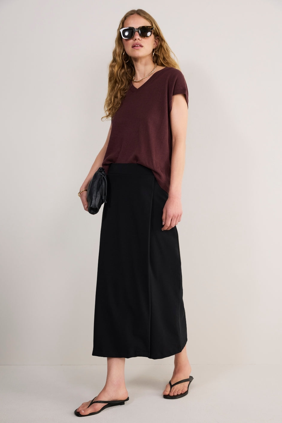 Kayla Jersey Skirt - Black