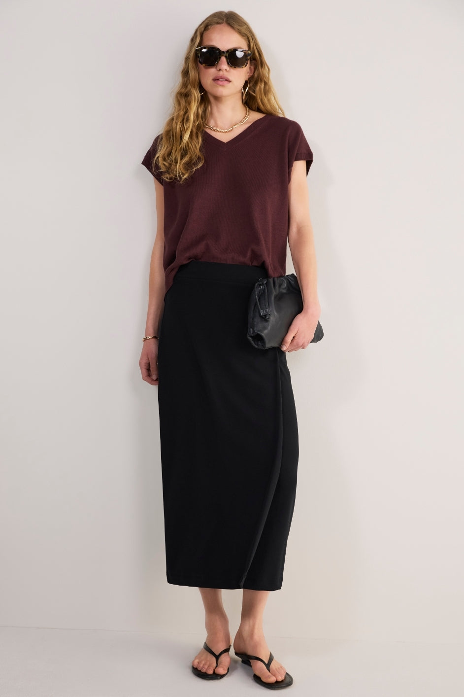Kayla Jersey Skirt - Black